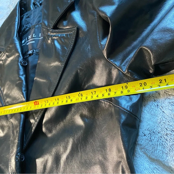 WINLIT New York‎ Women's Leather Jacket Belted Small - Picture 9 of 10